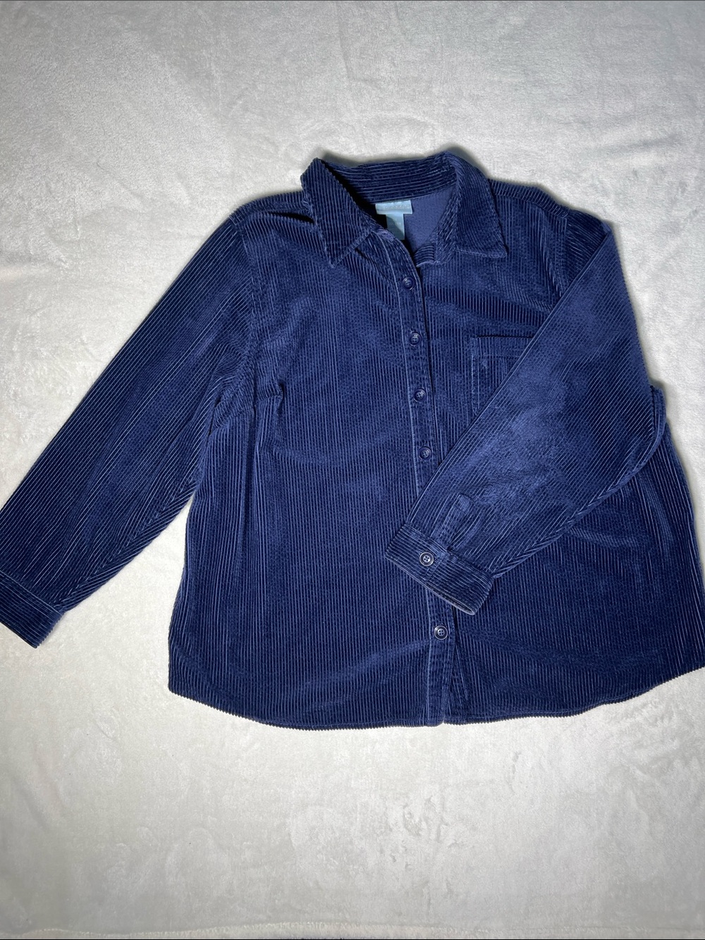 Liz & Me Long Sleeve Brown Corduroy Button Up Jacket Size 2X